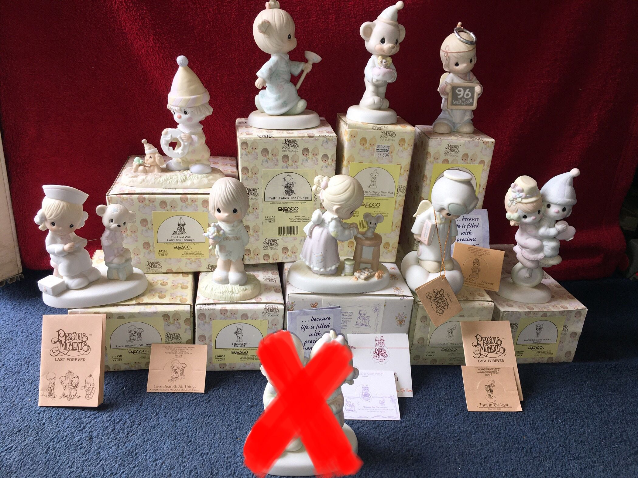 Precious Moments figurines in original boxes 