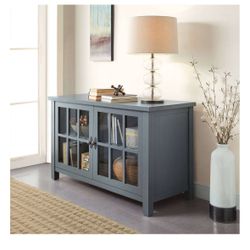 Better Homes & Gardens Oxford Square TV Stand for TVs up to 55", Antique Blue