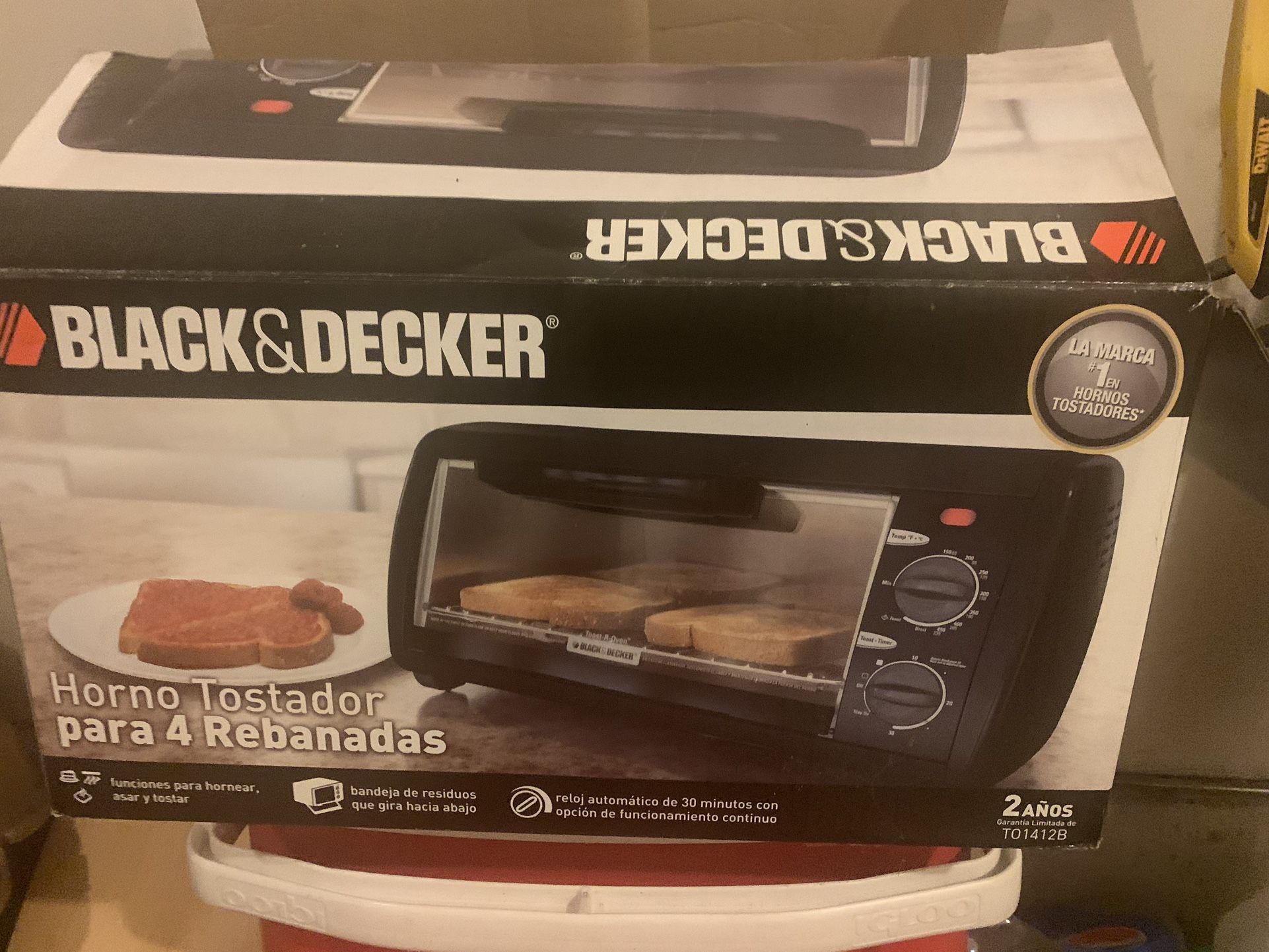 black and decker toaster oven in box