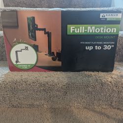 Full Motion Desk Mount For Monitors Up to 30 Inch