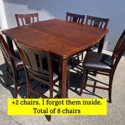 8 Chair Dining Set With Expanding Table
