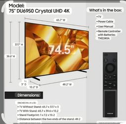 75" Samsung Flat Screen TV