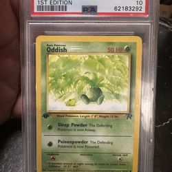 1st Edition TR Oddish PSA 10