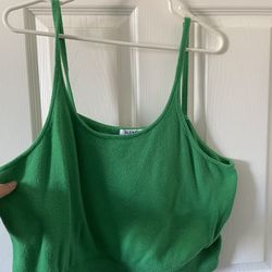 Women’s Plus Size 2x Old Navy Green Cropped Knit Tank Top