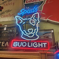 1990s BUD light SPUDS NEON