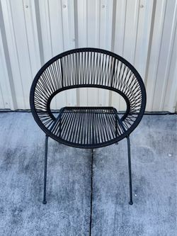 Outdoor Dining Chairs – Set of 2 (Black)