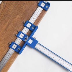 Aluminum Alloy Cabinet Hardware Jig Handle Template Tool with Laser Engraved Scale