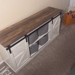 White Barnstyle Door Dresser