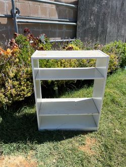 White small bookshelf