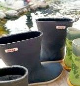 Racing Made In Italy Grey/ Black Fleece Lined Rain Boots Kids Children's Size 3y