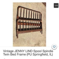 Authentic, Hardwood Jenny Lind Bed