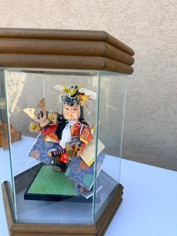 Japanese Samurai Doll with Case