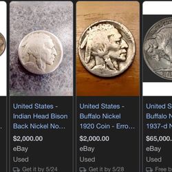 Rare Native American Buffalo Nickel 