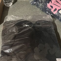 Black Monochrome Denim Tears Hoodie 