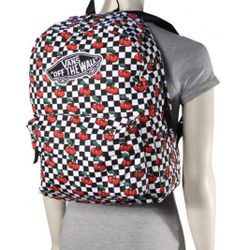 New Vans BLK/ WHT Checkered Cherries Backpack