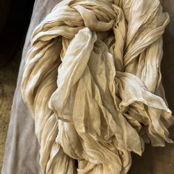 $40 9 Qty Tan Cheesecloth Boho Table Runner