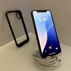 iPhone XS 64GB Verizon Locked - Space Gray - 100% Battery + Case & Cable