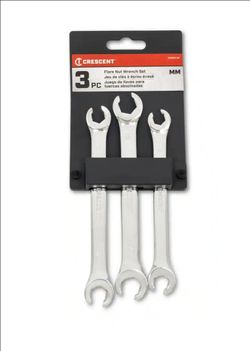 Crescent 3-Piece Metric Flare Nut Wrench Set