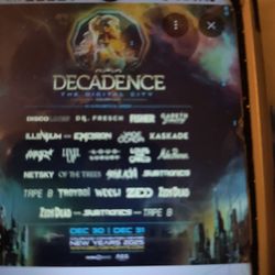Tickets For Decadence Concert In Denver Colorado 