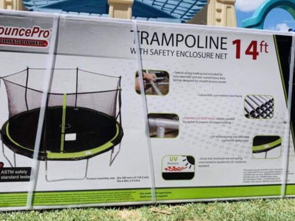 Brand New 🎁 Trampoline 14 FT For Family💗❤️👨‍👩‍👧‍👦