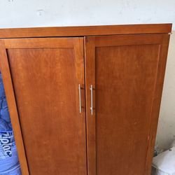 Solid Wood Armoire Goes To Curb If  No Buyers 