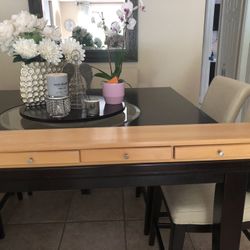 Solid Wood Stand With Drawers 