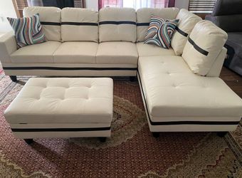 modern sectional sofa with storage ottoman