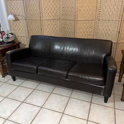 Chocolate Genuine Leather Couch