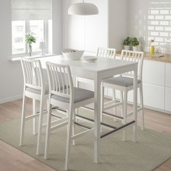 IKEA Ekedalen White Bar Table