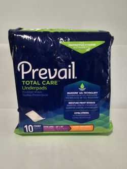 Prevail Total Care Underpads Extra large 30inx30in