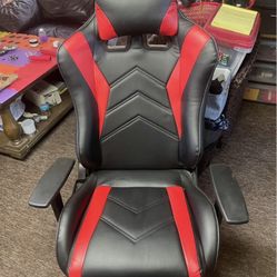 Emerge Red And Black With Head Pillow Gaming Chair 