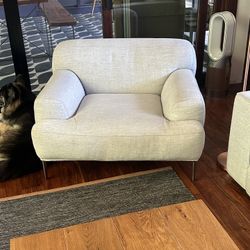 Article - Grey Super Comfy Oversized Chair 