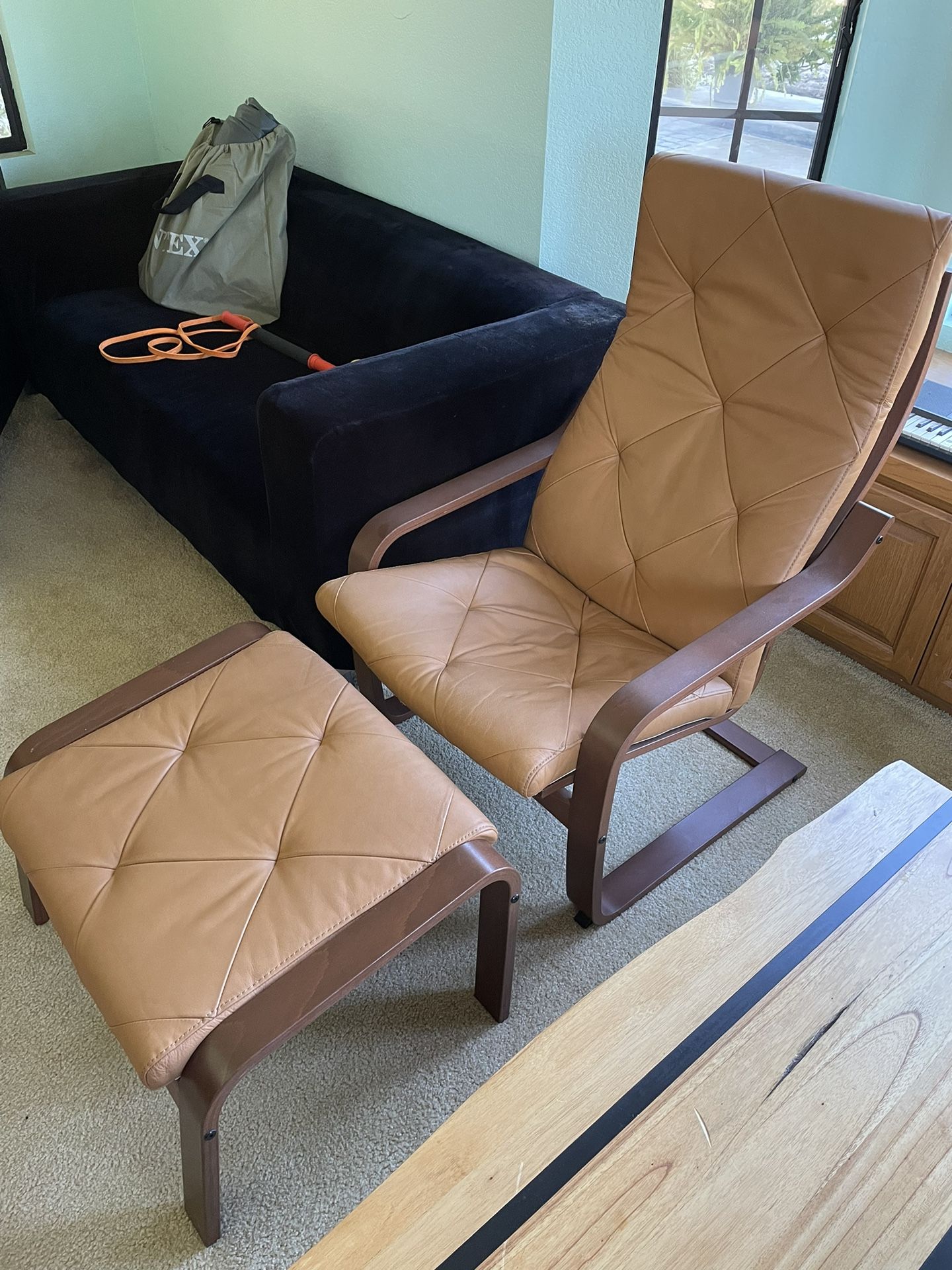 Living Room Poang Chair With Footstool IKEA Poang Arm Chair And