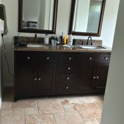 Dual Sink vanity With Mirrors 