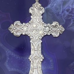 $125 Silver Filigree Cross Charm Pendant