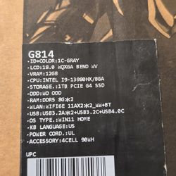 Gaming Laptop Asus ROG Strix G18 G814 18 240Hz QHD+ 2.2 GHz i9-13980HX 16GB 1TB SSD RTX 4080 Open To Trades
