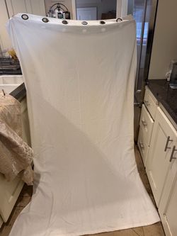 White Grommet Top Curtain Panel