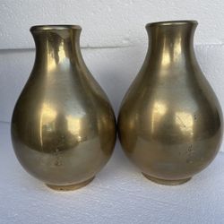 Vintage Brass Vases 