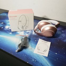New Glynzak Wireless Bluetooth Headphones Over Ear 65H Playtime HiFi Stereo Headset W/ Microphone and 6EQ Modes Foldable Bluetooth V5.3 Headphones for