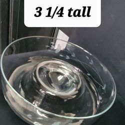 Princess House Glass Dip & Chip Bowl