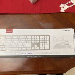 MACALLY QUICK SWITCH BLUETOOTH KEYBOARD FOR THREE DEVICES