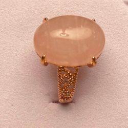 Real Rose Quartz 💎 Adjustable Ring