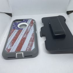 For iPhone 6/6s iPhone 7/8 iPhone SE USA Flag Camouflage Belt Clíp Case 