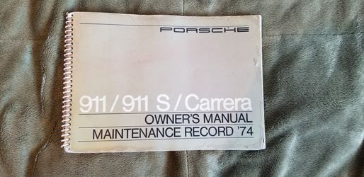 1974 Porsche 911S Original Owner's Manual