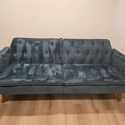 Blue Velvet Sofa Bed Couch