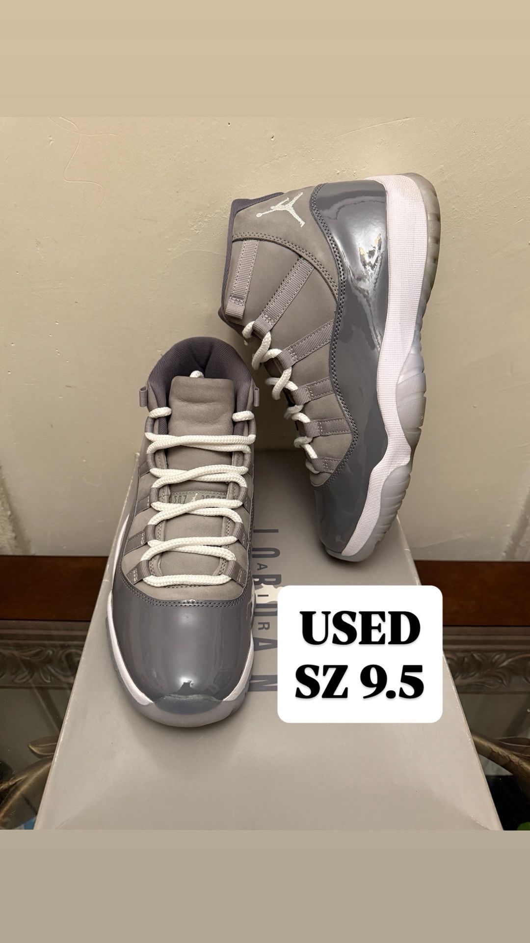 USED Air Jordan 11 “Cool grey” SZ 9.5