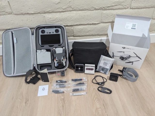 Dji Mini 4 Pro Drone Complete W/ Extras Case, Filters, Sd Cards. 