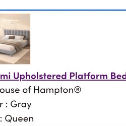 hemmi upholstered platform queen bed frame
