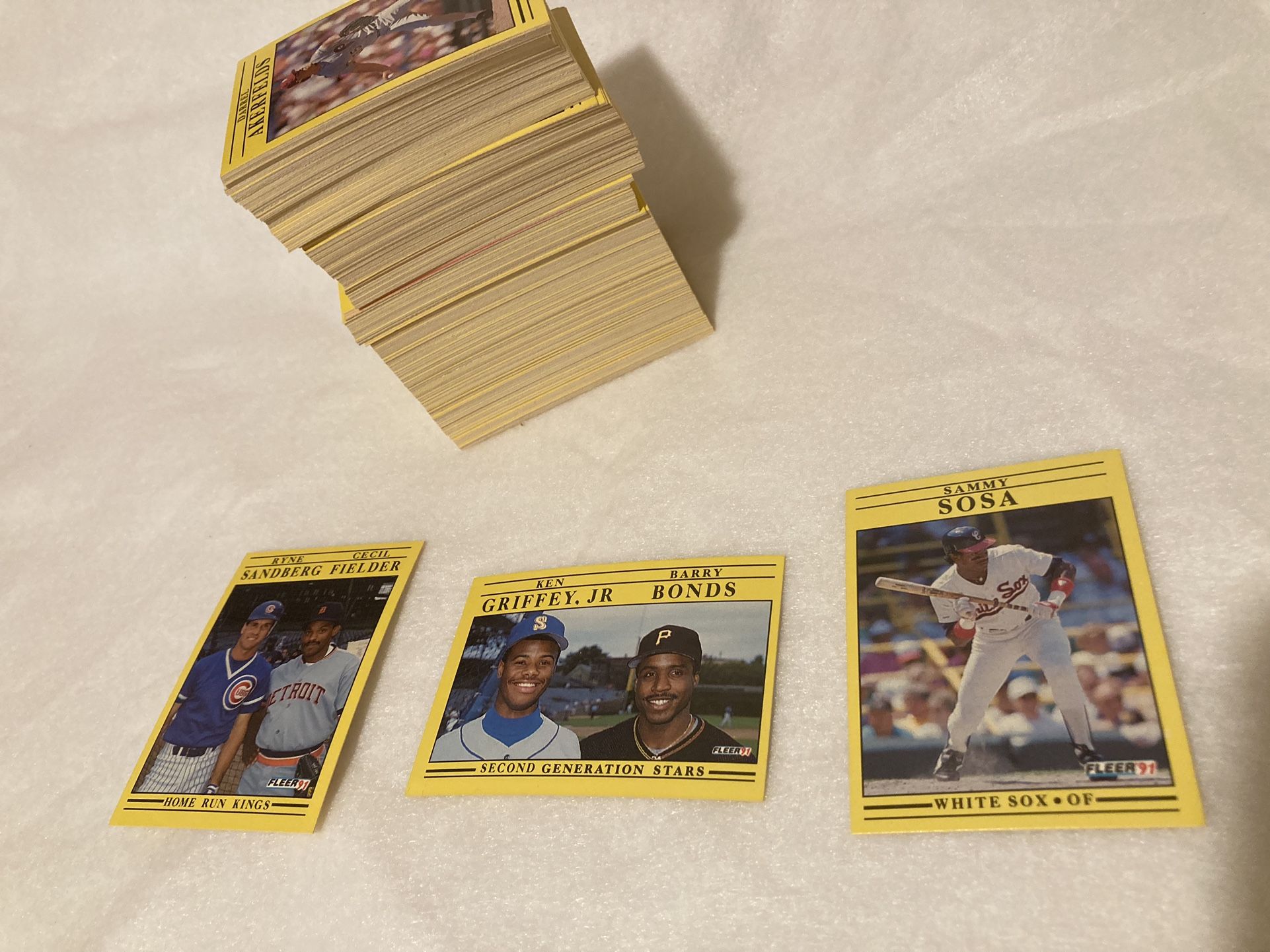 Kenny Griffith Jr And Barry bonds Baseball Card Lot Fleer 1991