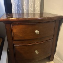 2 Nightstands Solid Wood